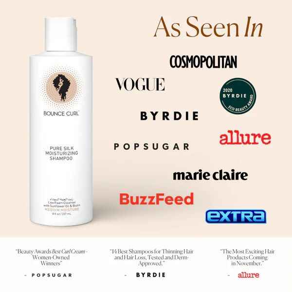 Bounce Curl Pure Silk Moisturizing Shampoo 8oz