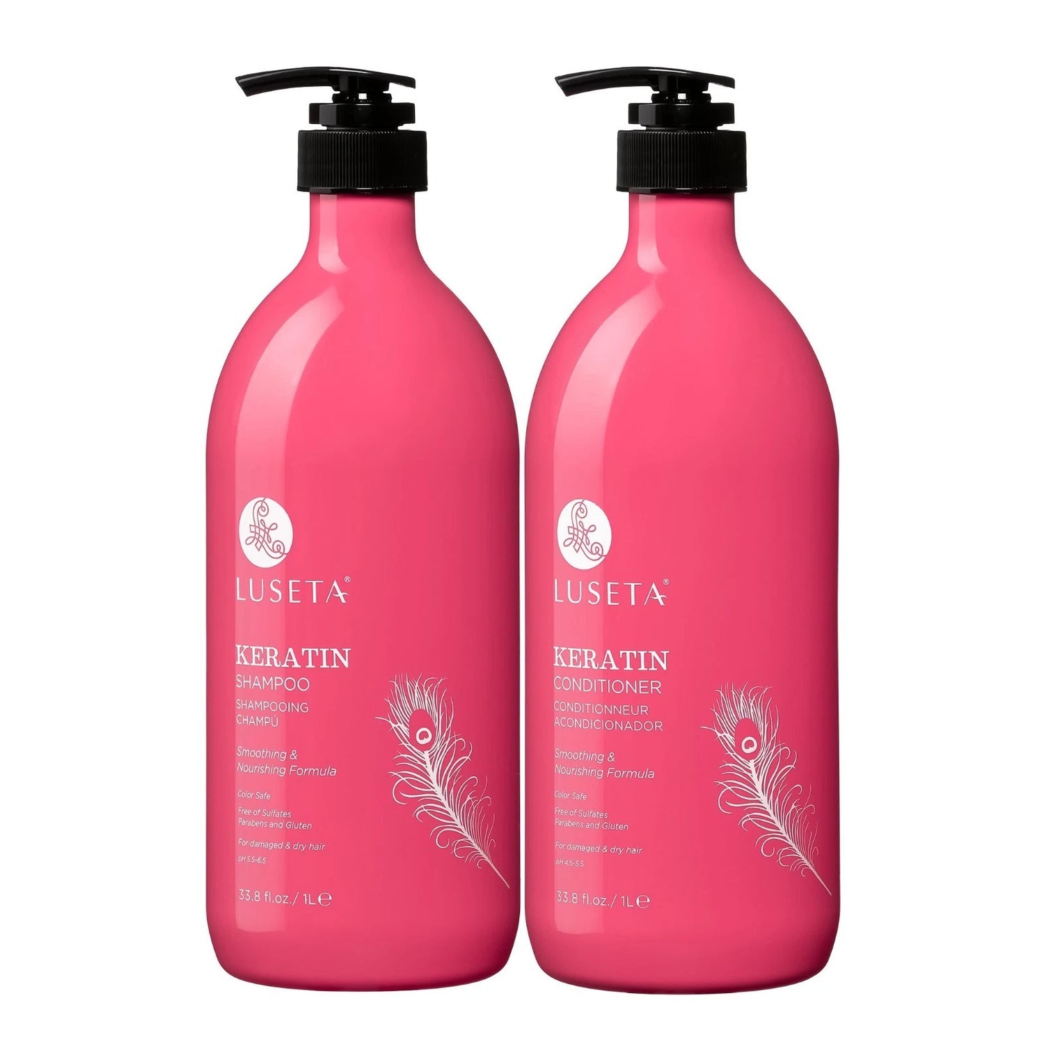 Luseta Keratin Shampoo and Conditioner set 33.8oz